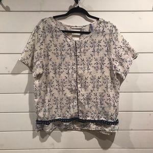 Bluebell floral print short sleeve top